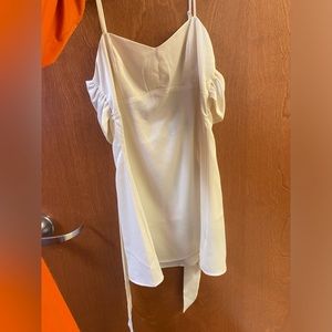 Urban Outfitters Bella Bow-Back Satin Mini Dress